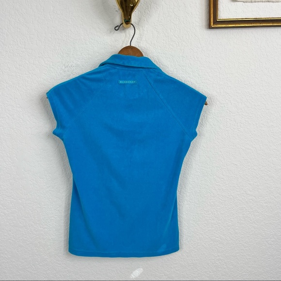 Burberry Golf Terry Towel Cloth Nova Check Plaid Polo - Picture 6 of 11